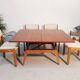 Table basse vintage relevable portefeuille Albert Ducrot