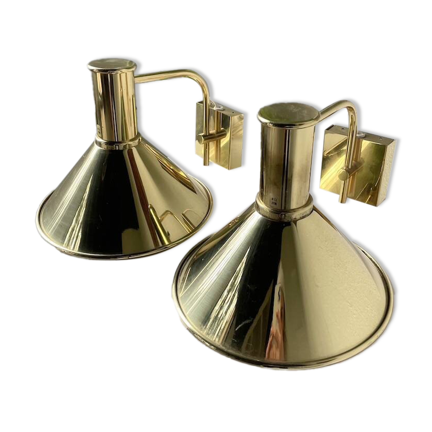 Pair of Hovik Lys brass wall lights Jonas Hidle Denmark