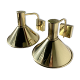 Pair of Hovik Lys brass wall lights Jonas Hidle Denmark