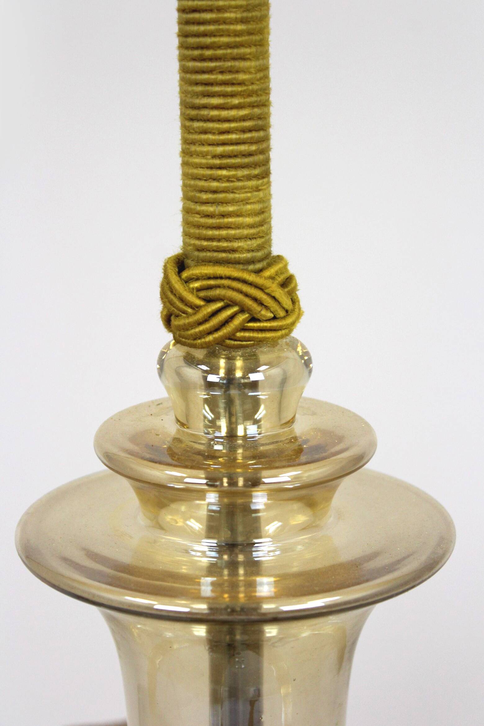 Tall art deco curved glass ceiling light from esc zukov, 1940s