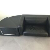 Canapé gradual lounge cuir noir Cini Boeri - knoll/gavina