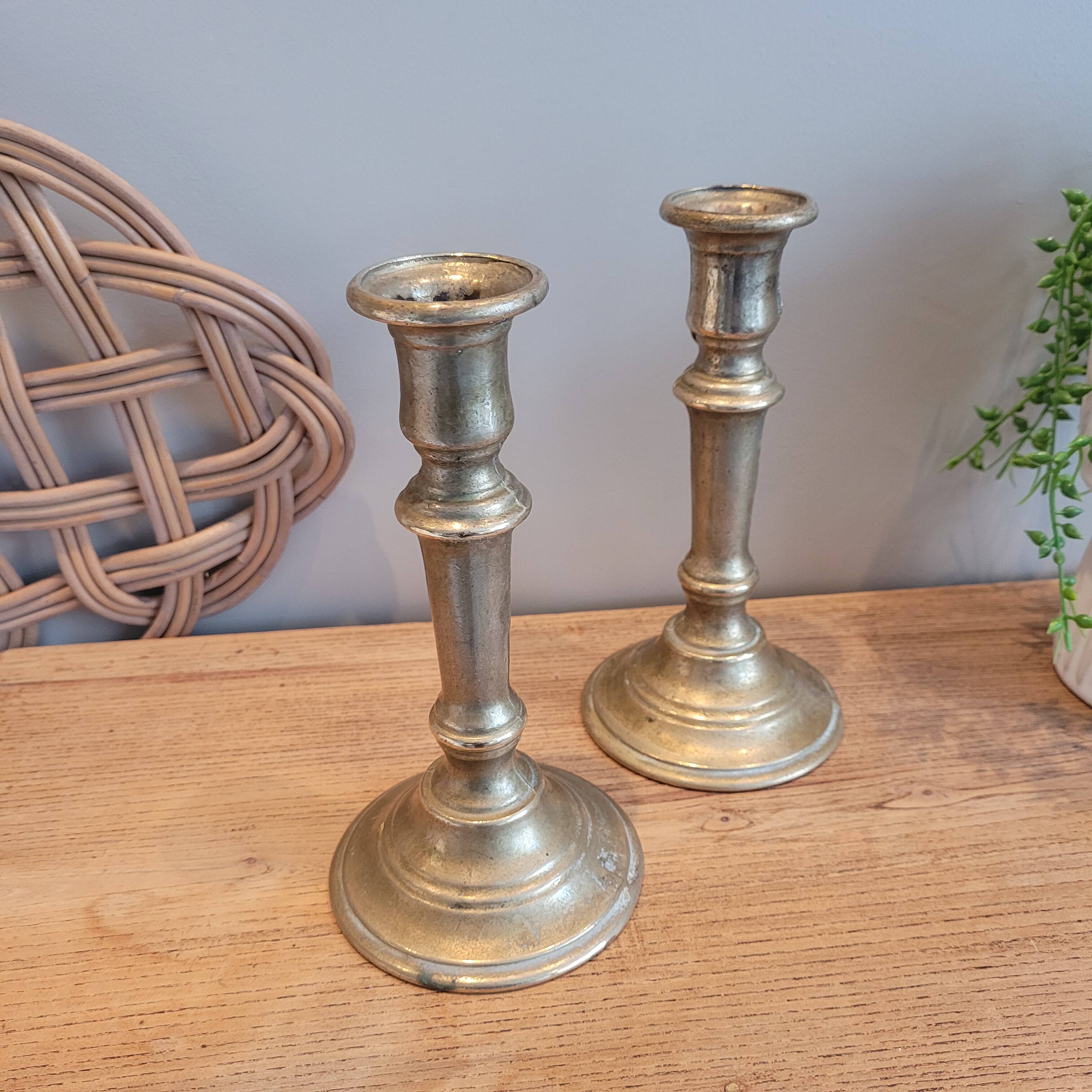 La Redoute x Selency pair of brass candle holders 10