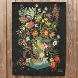 Aubusson tapestry with floral decoration Carton de Caly
