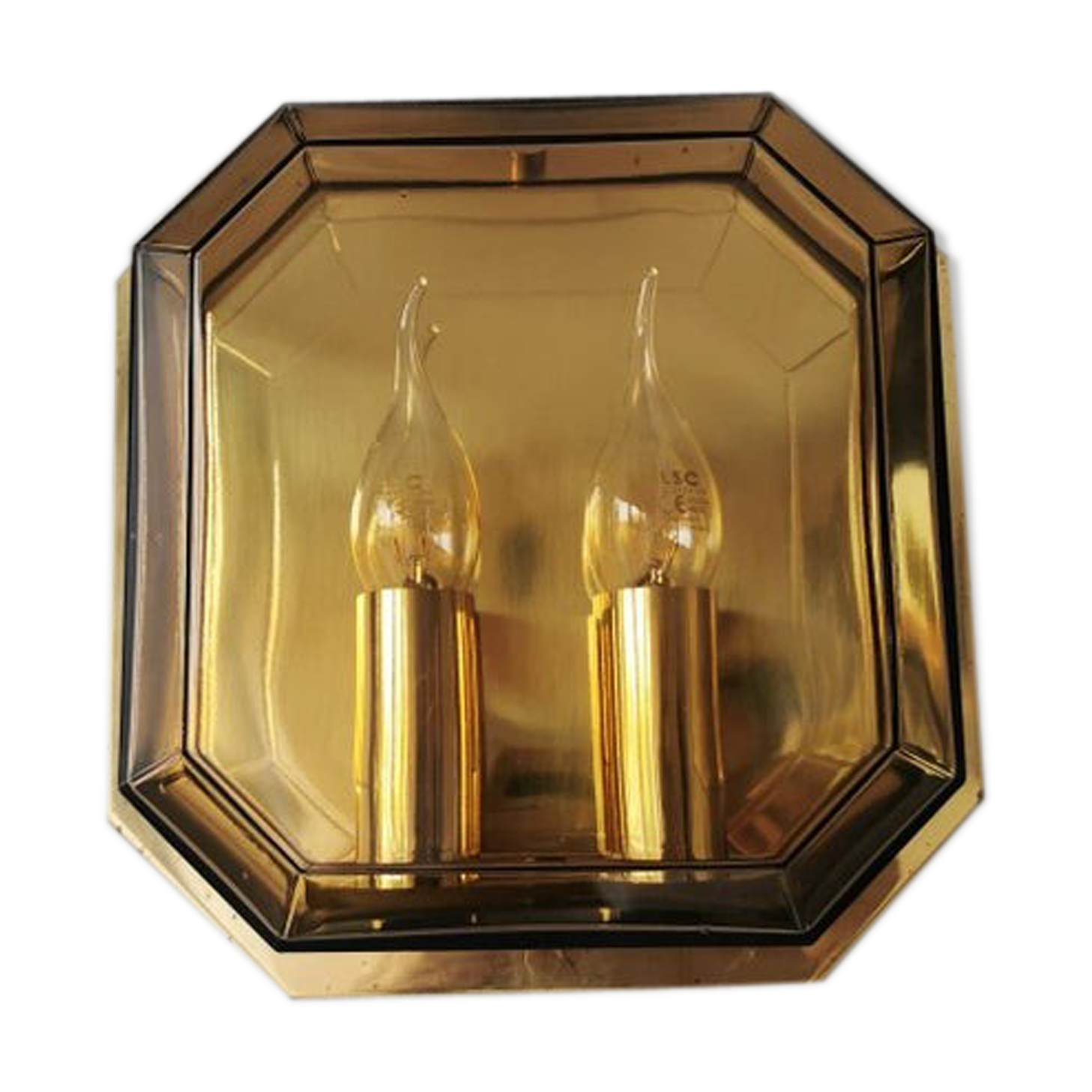 Set of 2 geometric wall appliques Glash-tte Limburg