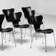 Arne Jacobsen set of eight 3107 Butterfly dining chairs Fritz Hansen Denmark 1967