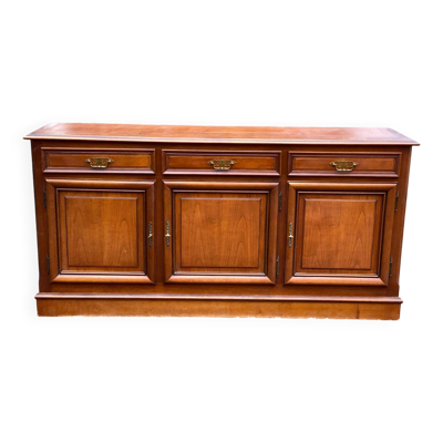 Enfilade Louis Philippe en bois 3 portes 235cm 1960