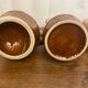 Set of 3 Barrel-Shaped Pitchers in the RÉVOL Style, Vintage Flamed Ceramic