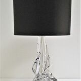 JB sculptural transparent and black crystal lamp
