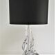 JB sculptural transparent and black crystal lamp