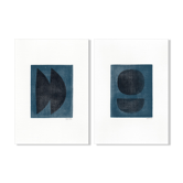 Ensemble de 2 Peintures M398 Signé Eawy