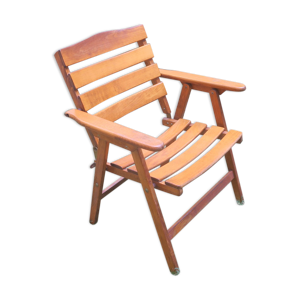 Fauteuil coudière pliant en bois