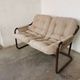 Tubular metal bench from the 80s