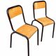 4 vintage school chairs