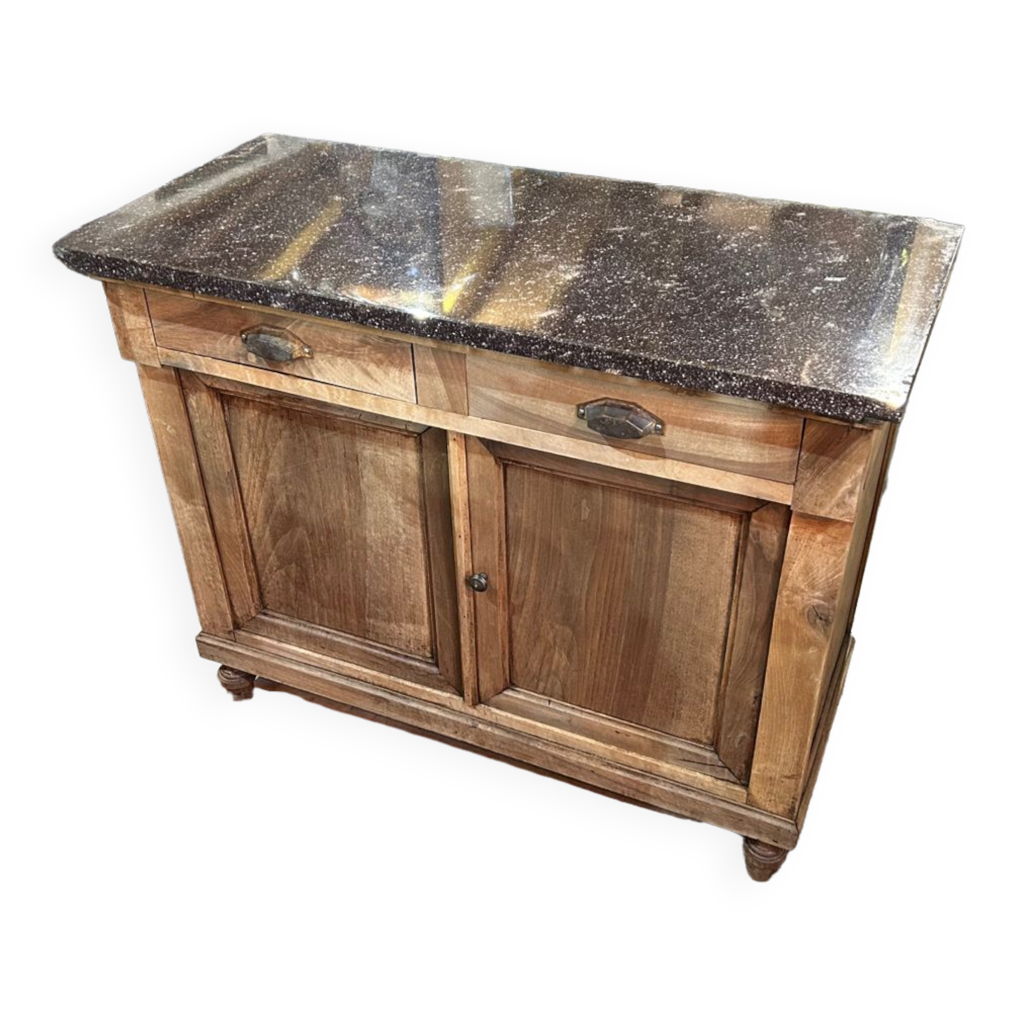 Parisian sideboard in walnut marble top