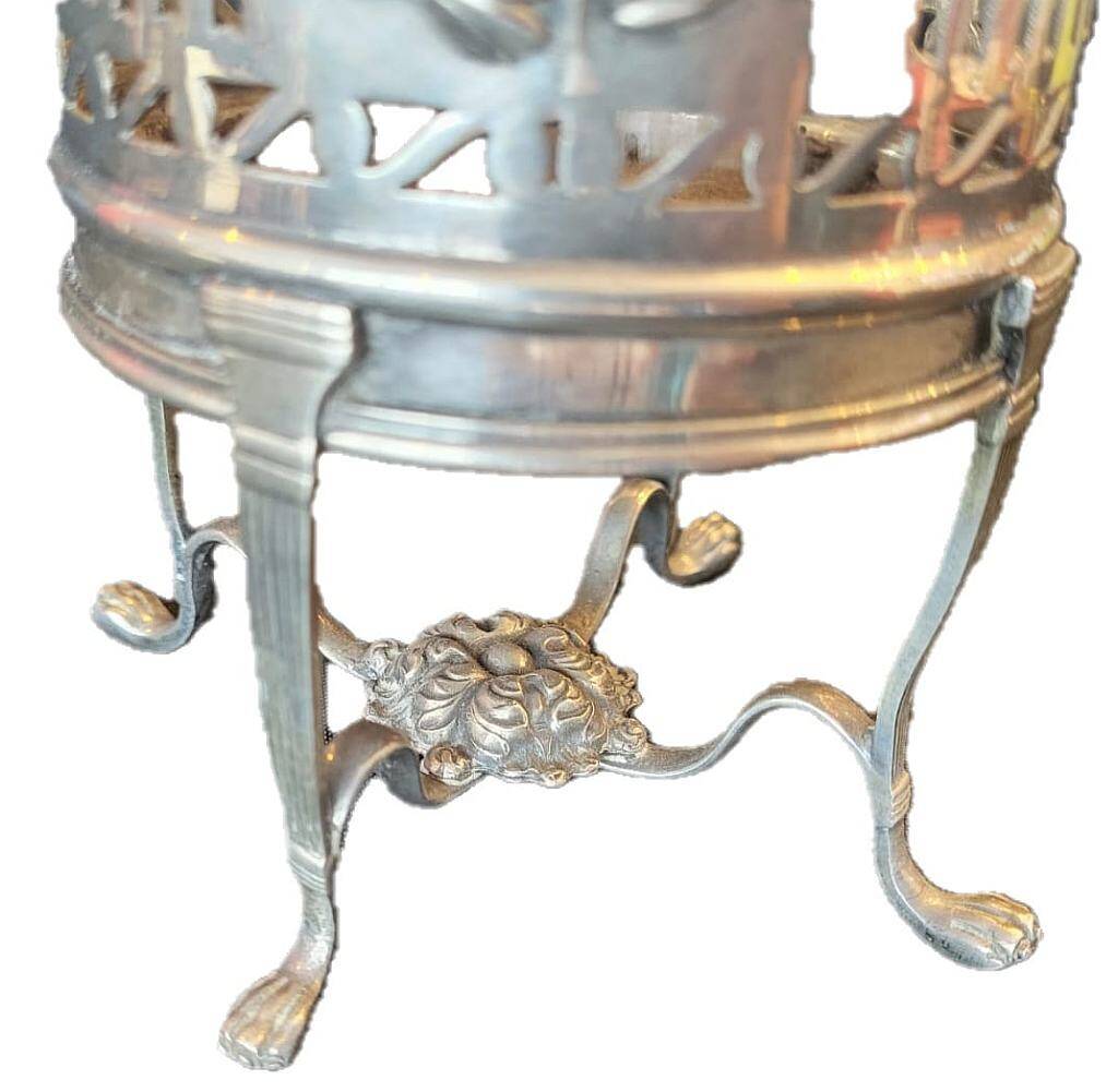 Antique Victorian Sheffield Silver Plated Raised Wine Bottle Holder Coaster