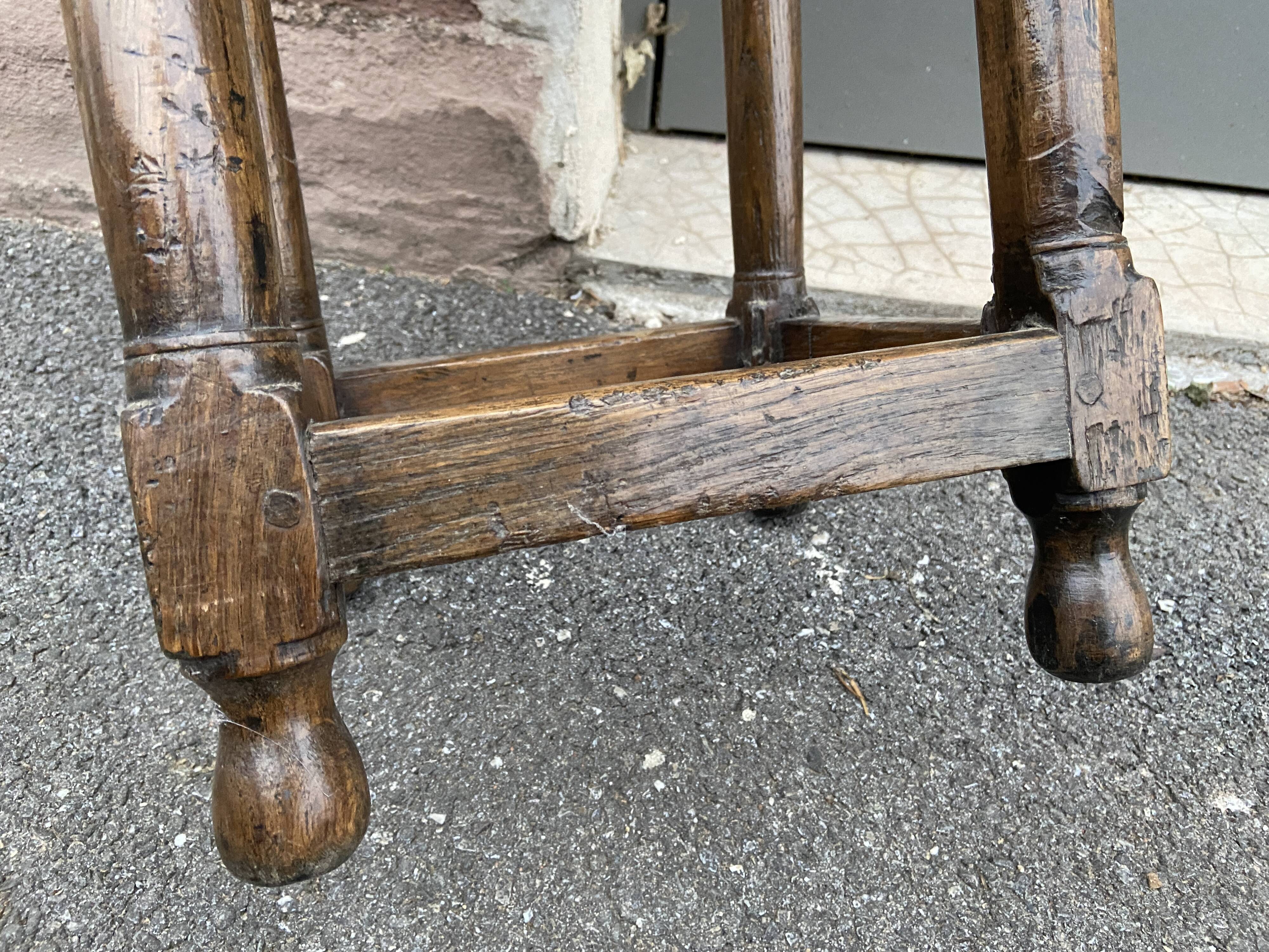 Sellette porte plantes rustique chêne
