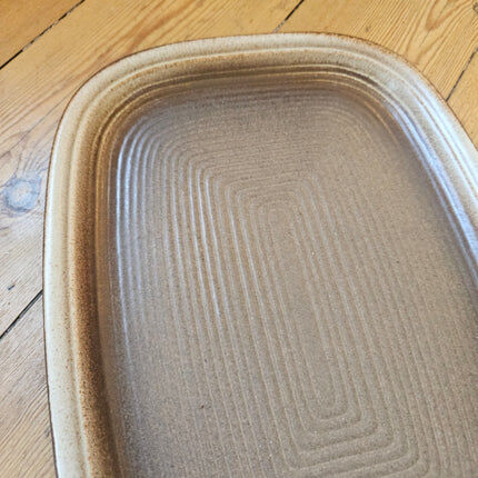 Large rectangular serving dish in Gerzit stoneware, W. Germany - 1970s