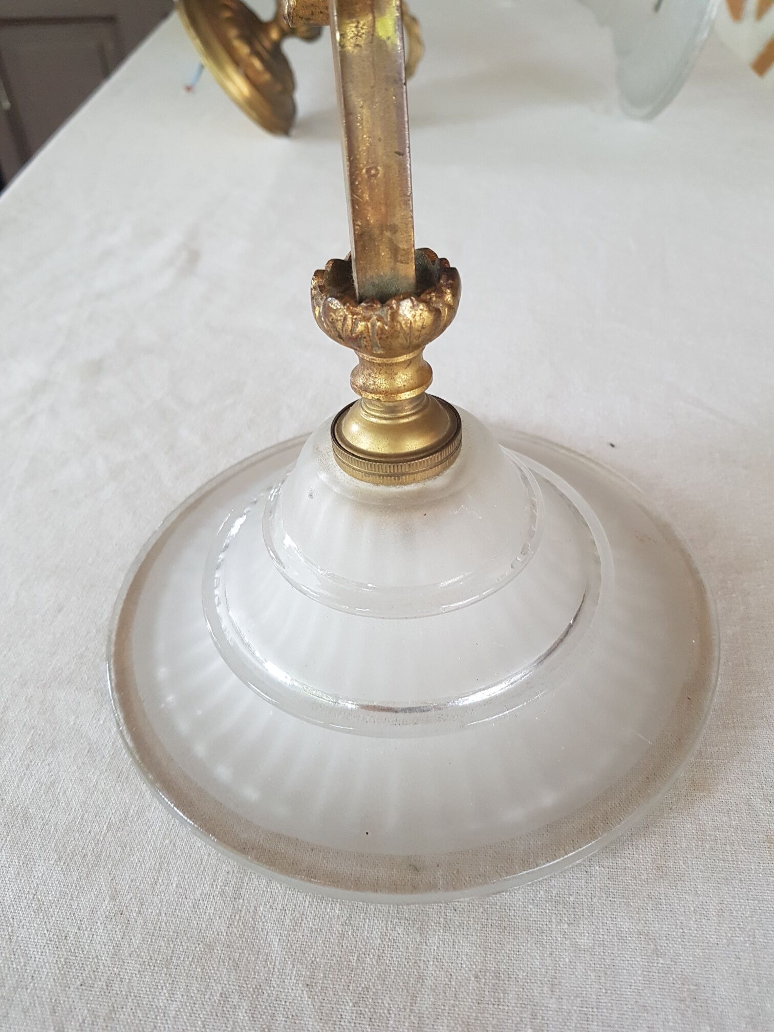 Old art deco bronze wall light 1930