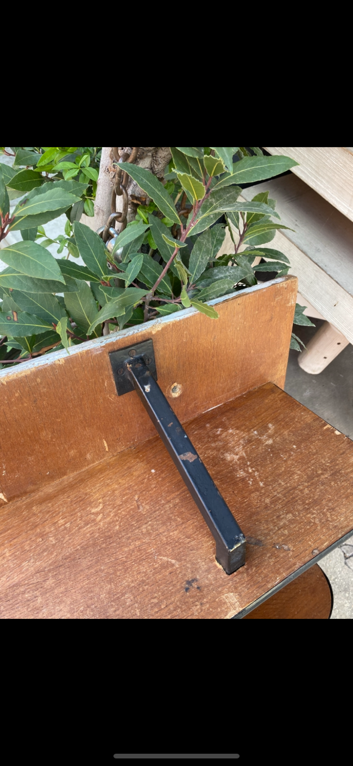 Wood and iron shelf