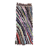 Colorful Boucherouite Moroccan rug - 89 x 202 cm