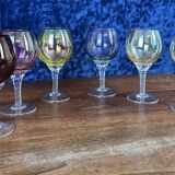 Murano: Vintage wine glasses series with twisted stem