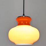 Orange opaline pendant light, 1960s-70s