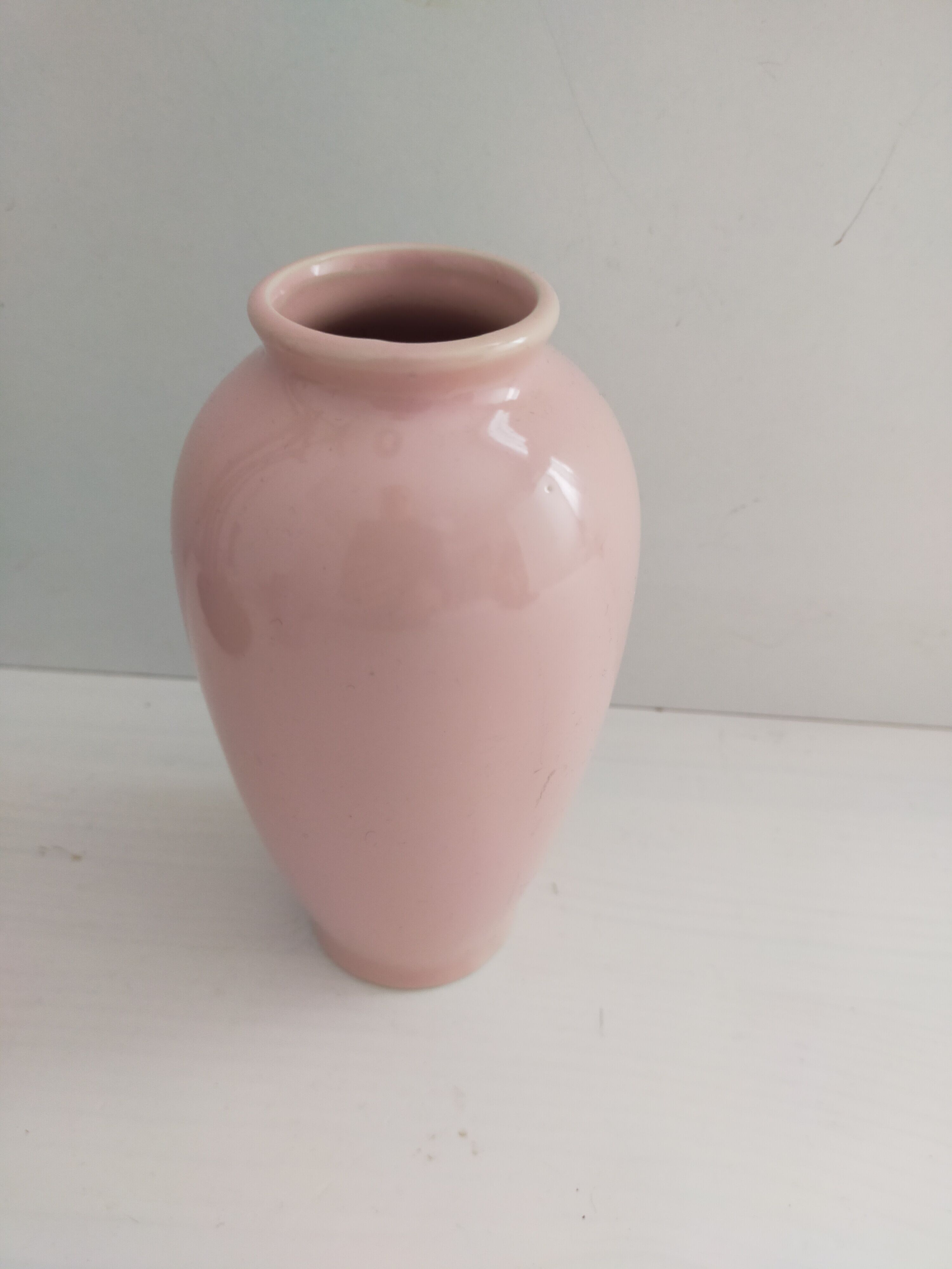 Small pastel pink vase