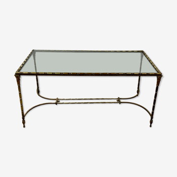 Table basse en bronze doré 1960