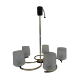 Metal and glass chandelier