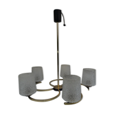 Metal and glass chandelier