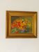 Huile sur panneau vintage signée Hourregue - bouquet de fleurs