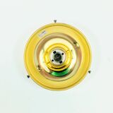 Plafonnier en verre et laiton de style Mid-Century, provenant de Limbourg, en Allemagne, années 1960