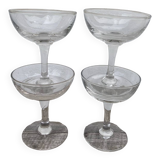 4 blown glasses / antique cups