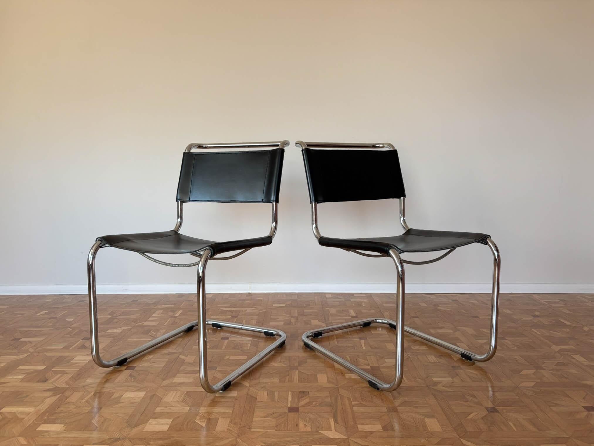 Chaises S33 par Mart Stam pour Thonet, années 1980, ensemble de 2