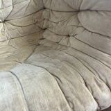 Canapé d’angle Togo ligne Roset en tissu velours beige