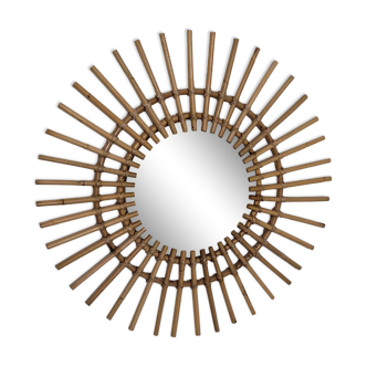 Rattan sun mirror, 55 cm
