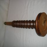 Charles Dudouyt style lamp in turned wood from the 1940s