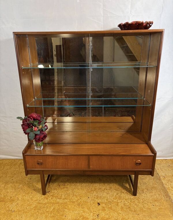 Vitrine Turnidge de Londres en teck, années 1960-1970