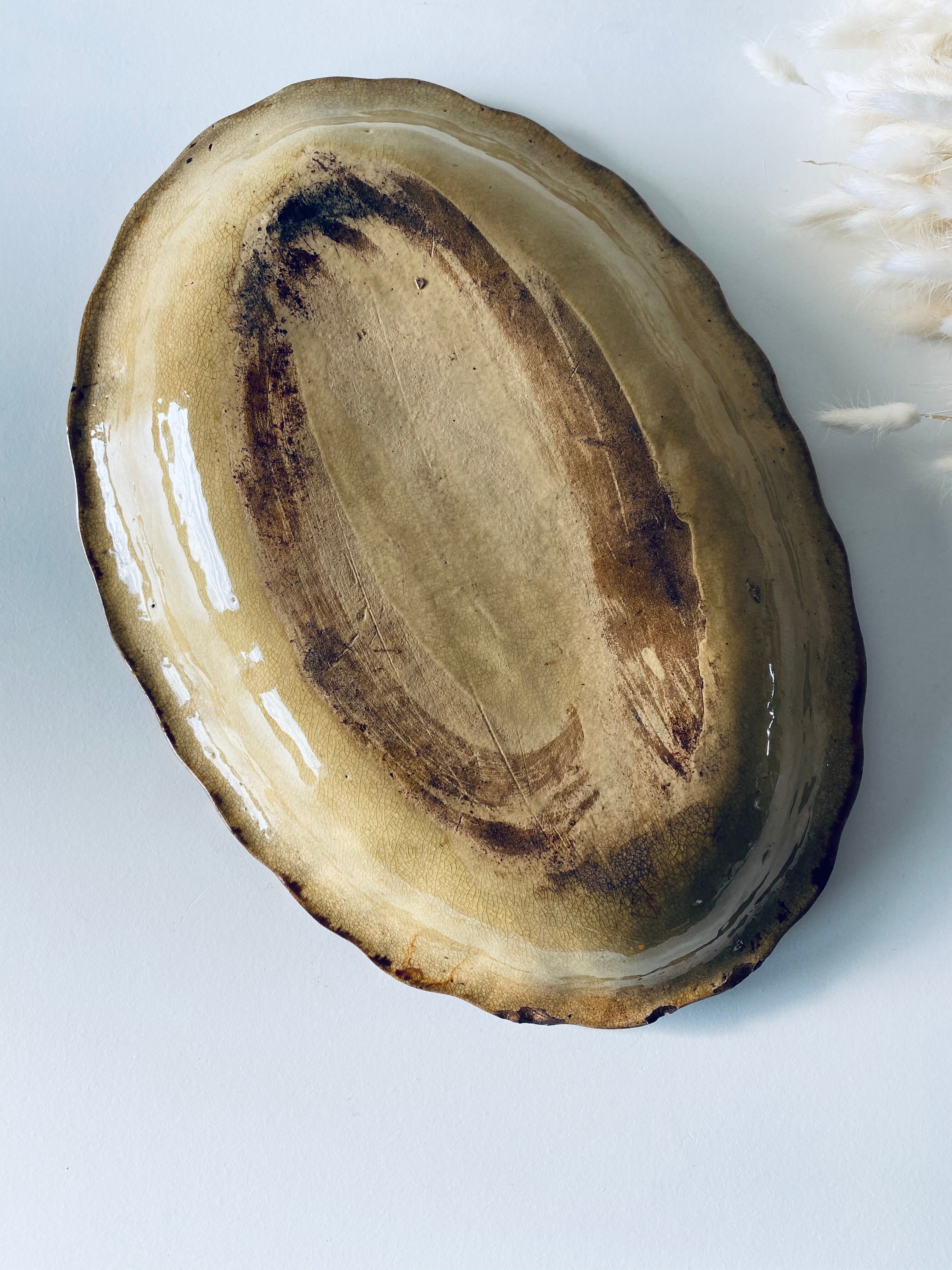 Old oval dish