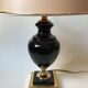 Lampe metal doré et noire laquée