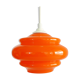 Orange opalin hanging lamp