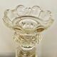 Pair of molded glass candle holders - Vallerysthal crystal