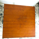 Modernist coffee table in chrome and solid wood - Bauhaus