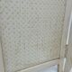 Paravent 3 vantaux 1920 patine creme en bois papier colle