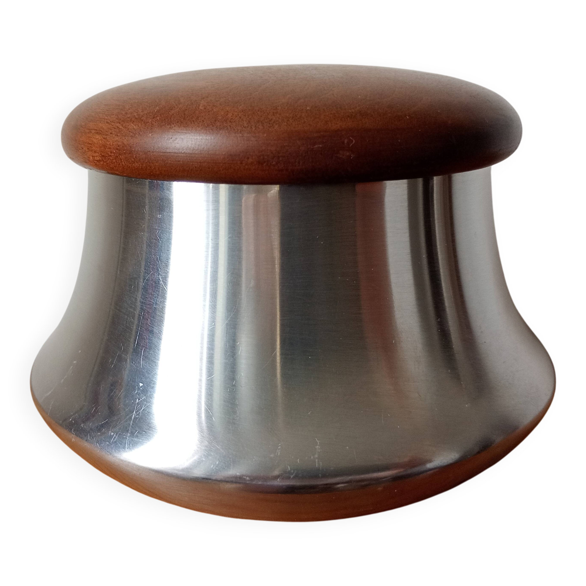 sugar bowl Remy Letang stainless steel and exotic wood