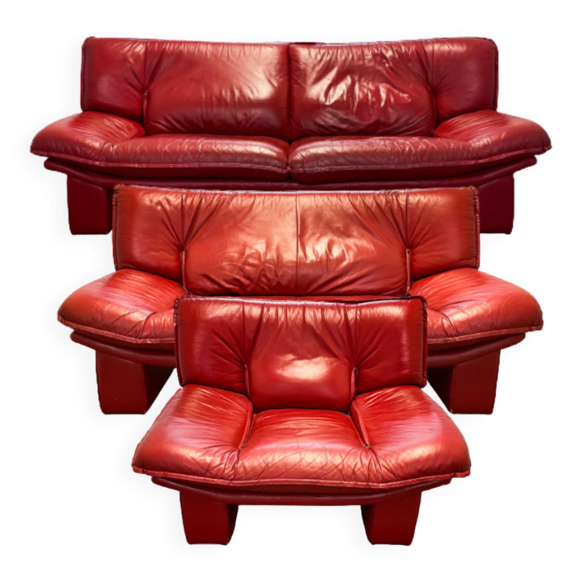 Nicoletti Salotti Set 3-seater sofa, 2-seater sofa and armchair