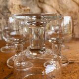 Set of 6 thick stemmed glasses