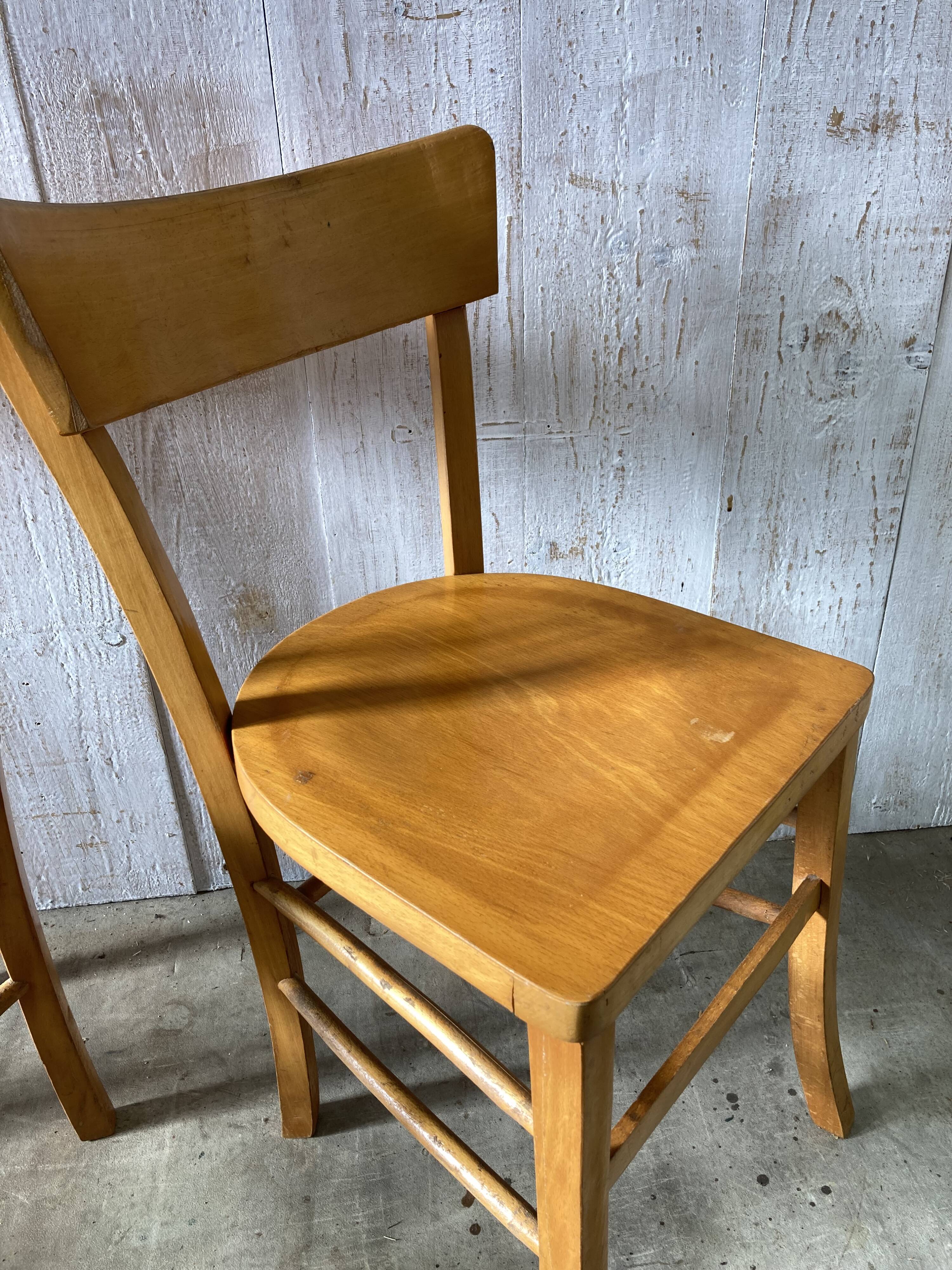 Set of 4 mismatched bistro chairs