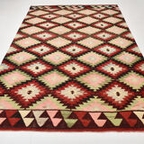 7x9 Modern Geometric Kilim Rug, 202x291Cm