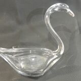 Swan Trinket Crystal Glass Art Vannes-Le-Chatel /Vintage 1960